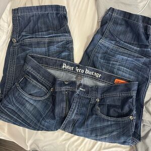 Point Zero Dark Blue Denim Pants